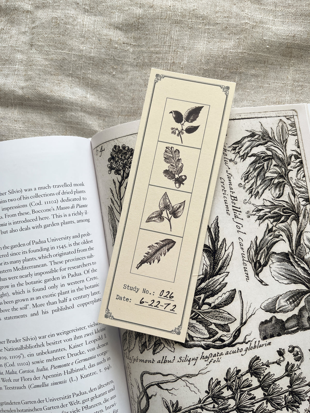 Leaf Study Bookmark
