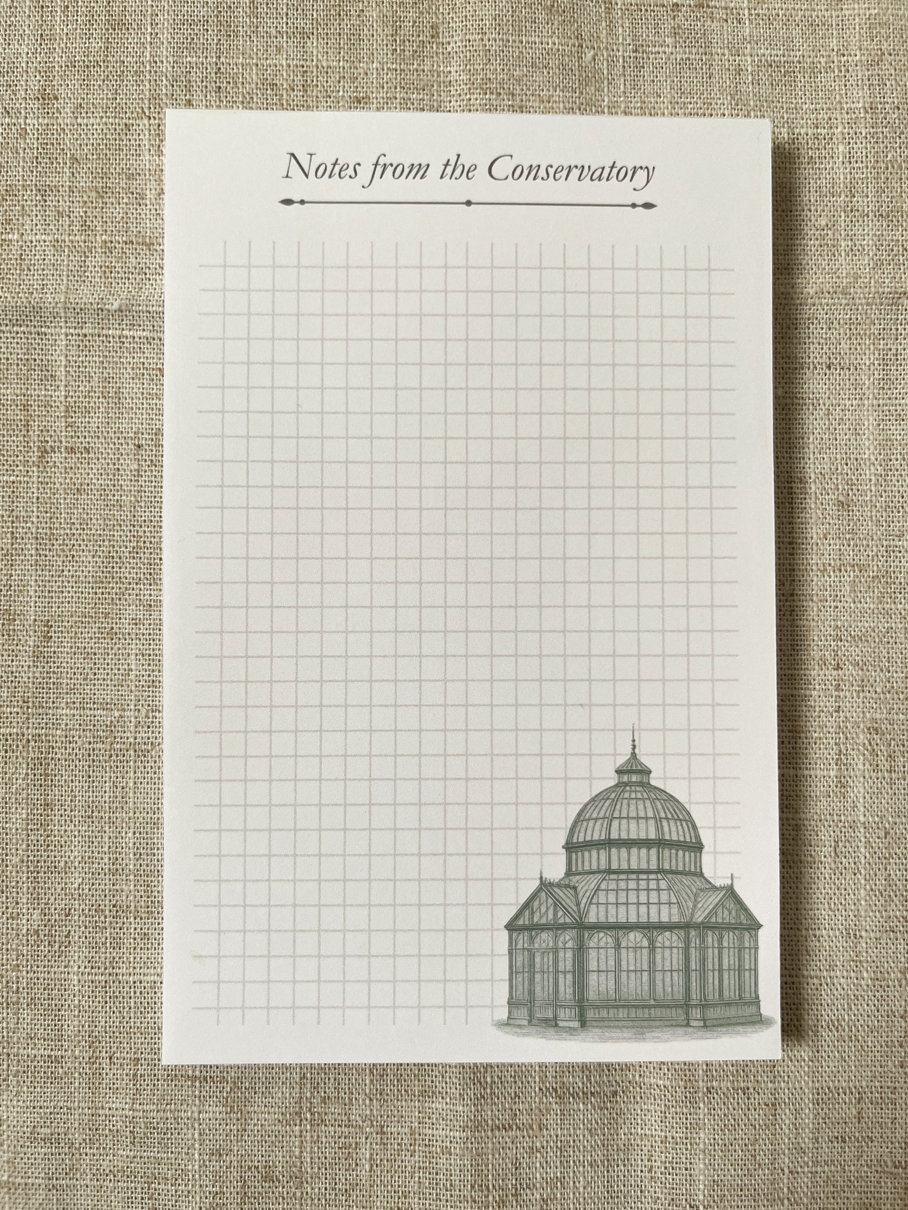 Notes From The Conservatory Notepad