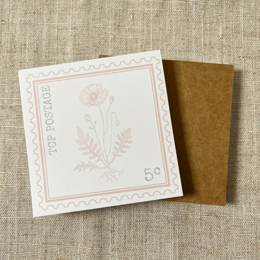 Poppy Postage Mini Notepad