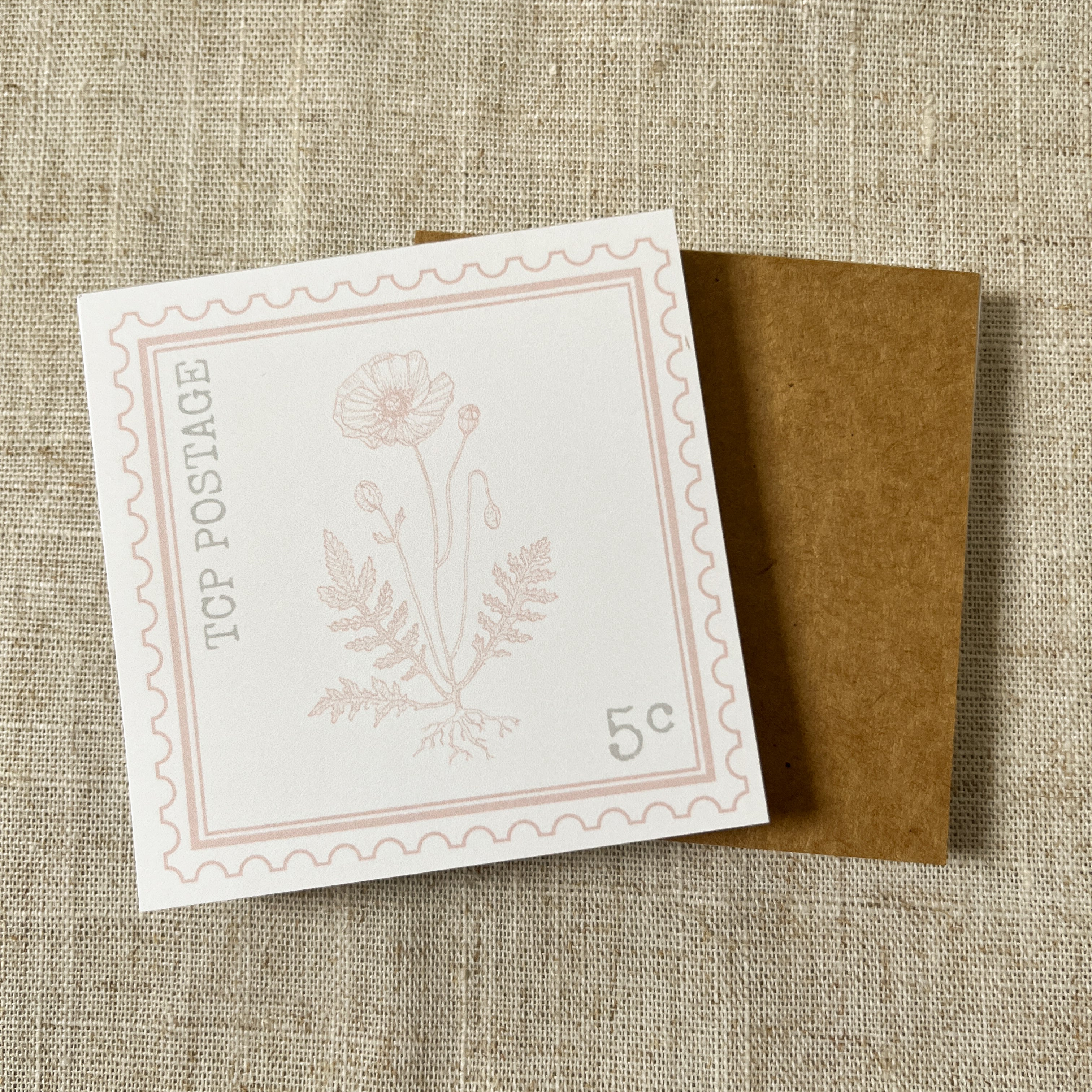 Poppy Postage Mini Notepad