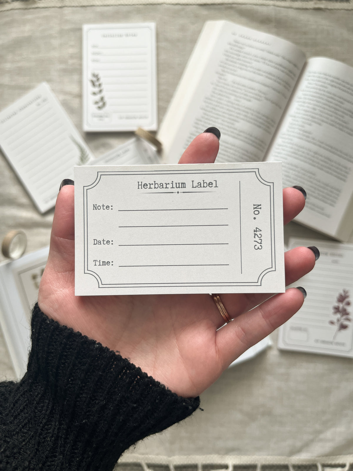 Herbarium Label - 4x2.5" Mini Notepad