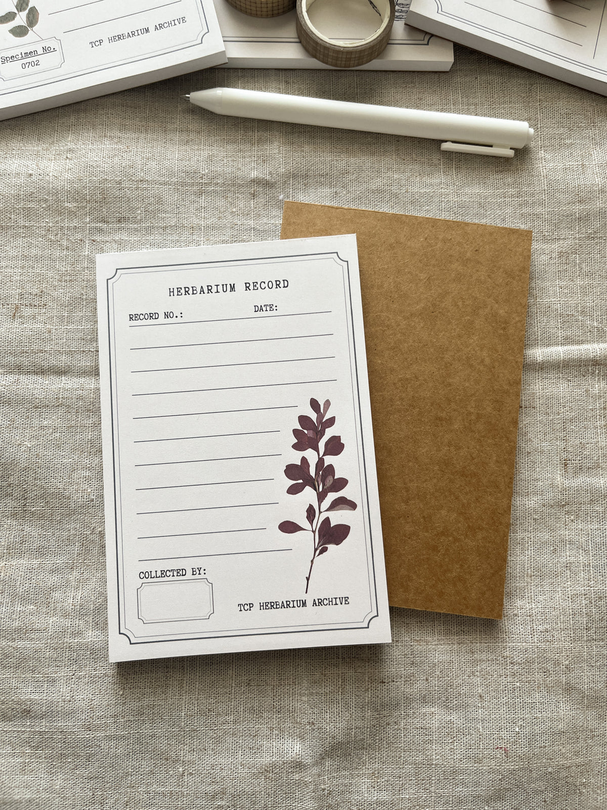 Herbarium Record - 4x6" Notepad