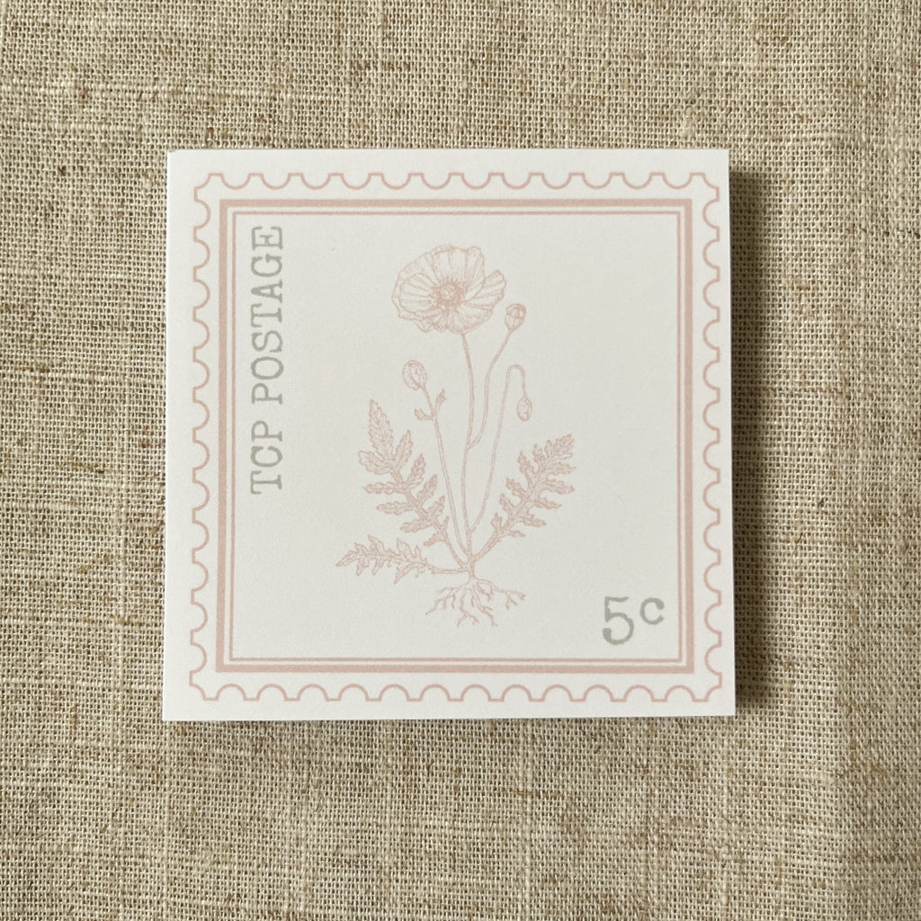Poppy Postage Mini Notepad