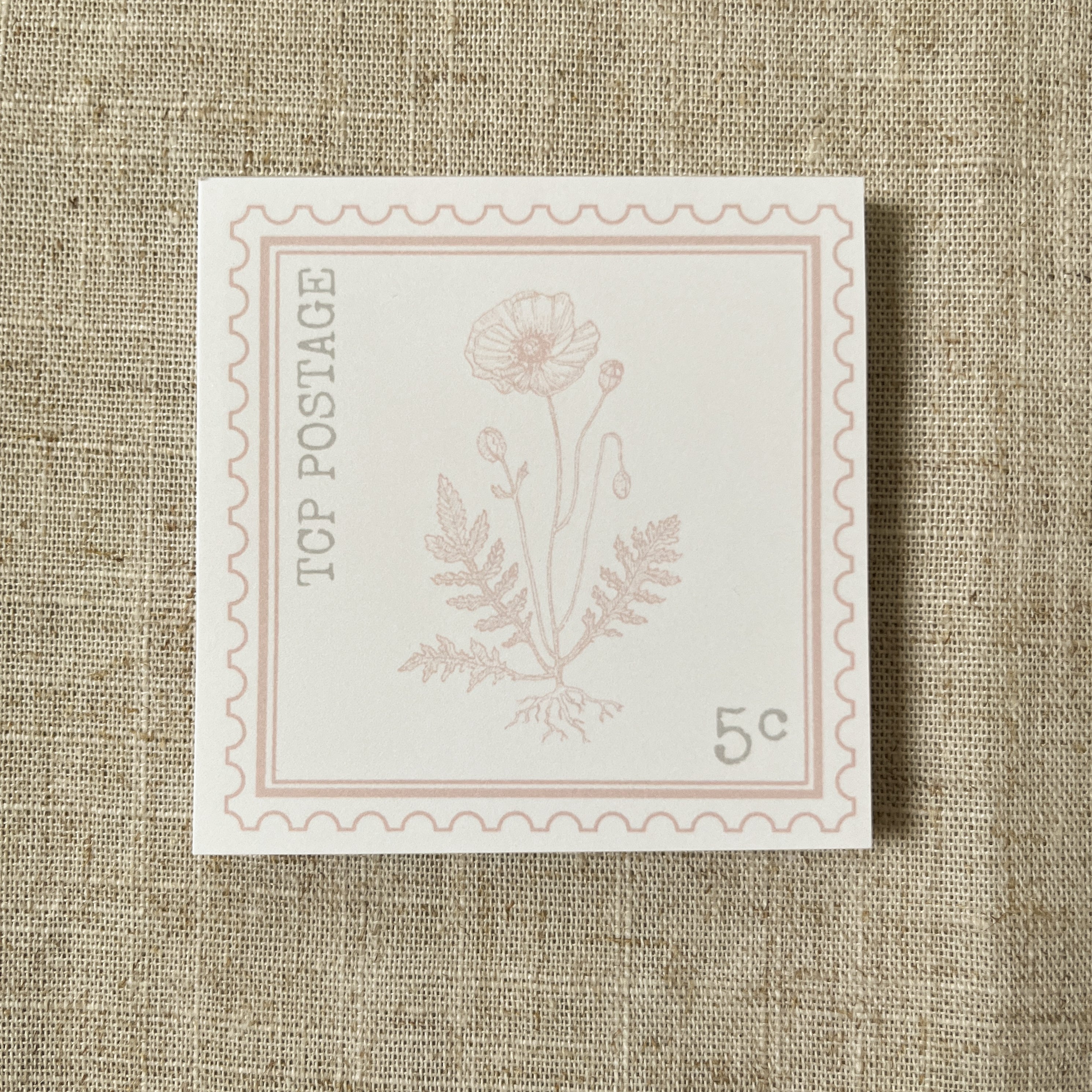 Poppy Postage Mini Notepad