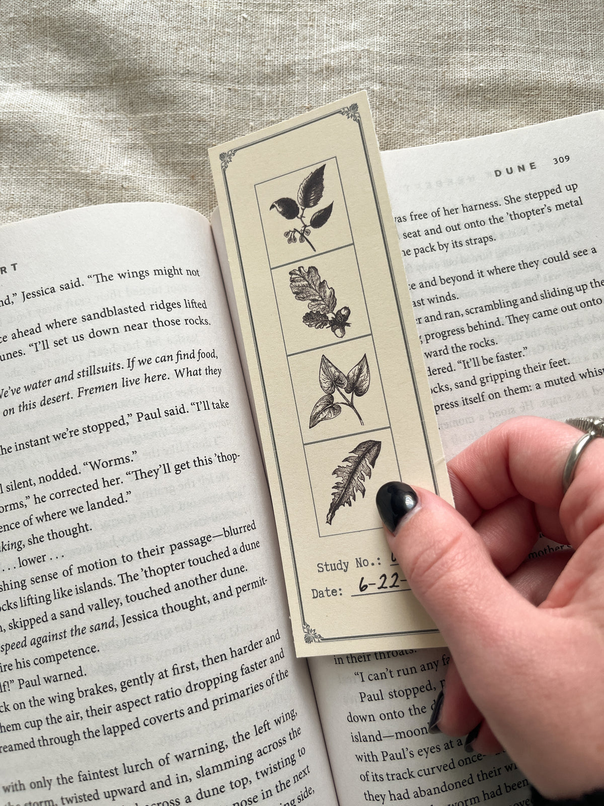 Leaf Study Bookmark