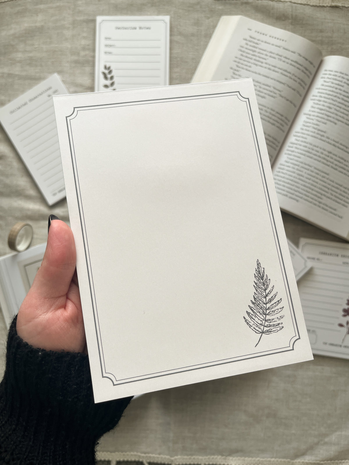 Etched Fern - 5x7" Notepad