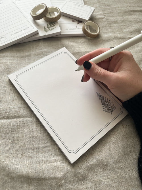 Etched Fern - 5x7" Notepad
