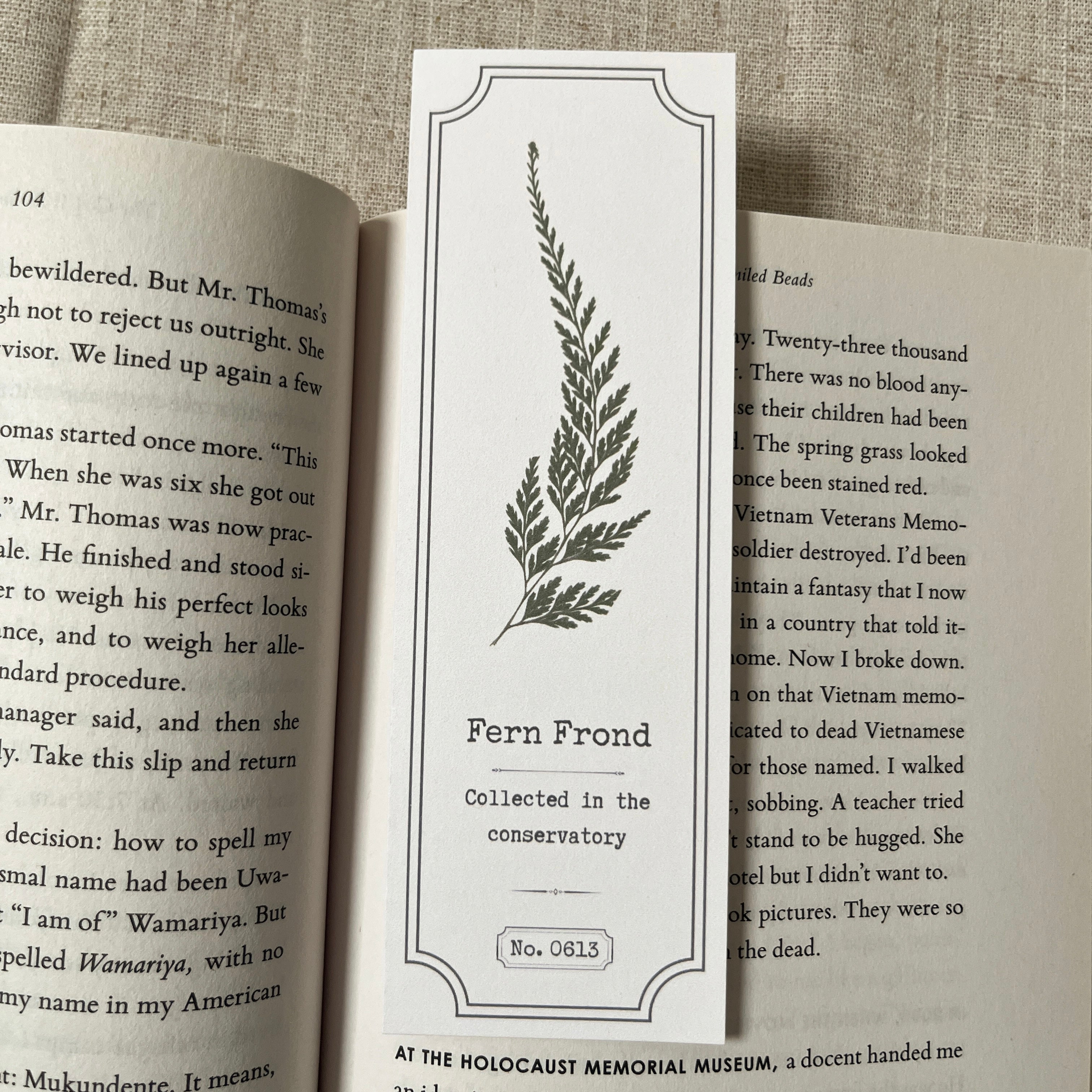 Fern Frond Specimen Bookmark